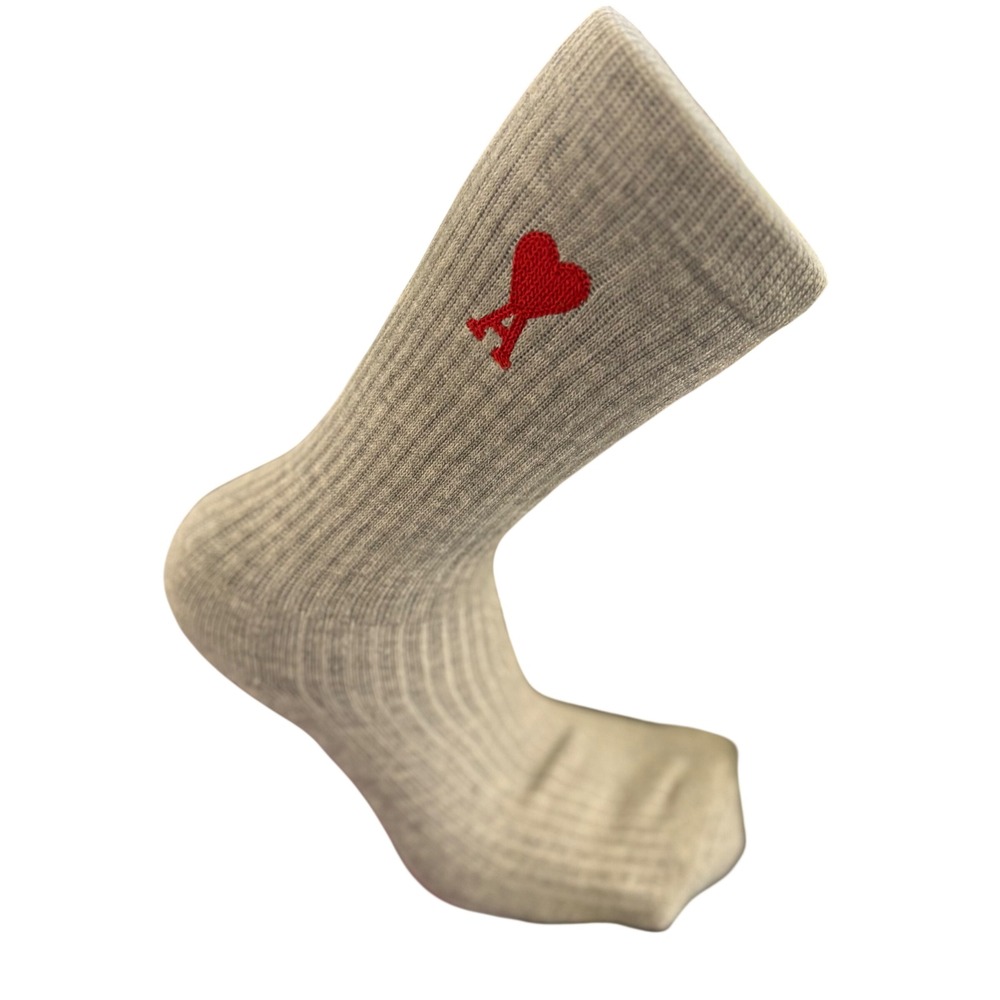 AMI Alexandre Mattiussi 3 Pack Ami de Coeur Socks Black White Grey Medium 6-9